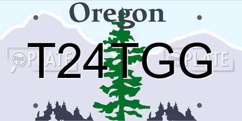T24TGG Oregon License Plate