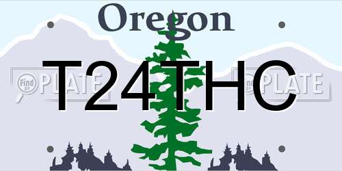 T24THC Oregon License Plate