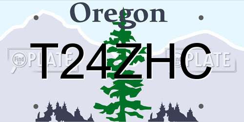 T24ZHC Oregon License Plate