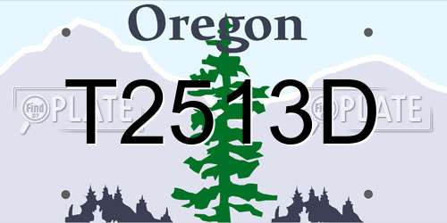 T2513D Oregon License Plate