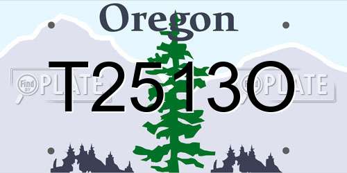 T2513O Oregon License Plate