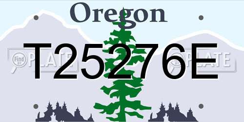 T25276E Oregon License Plate