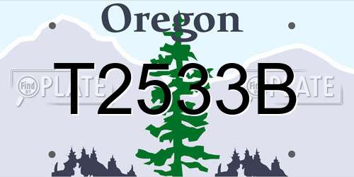 T2533B Oregon License Plate