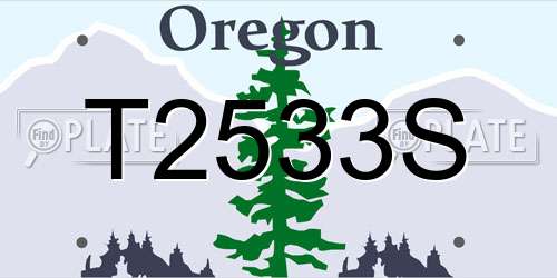 T2533S Oregon License Plate