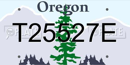 T25527E Oregon License Plate