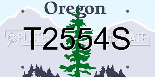 T2554S Oregon License Plate