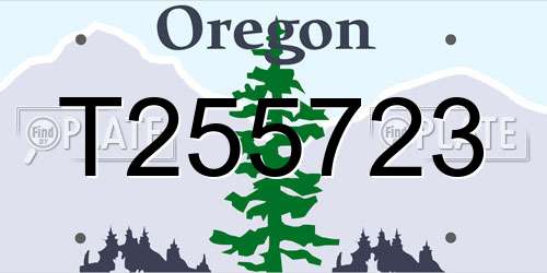 T255723 Oregon License Plate