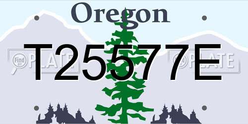 T25577E Oregon License Plate
