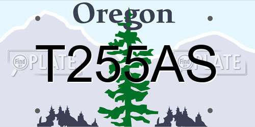 T255AS Oregon License Plate