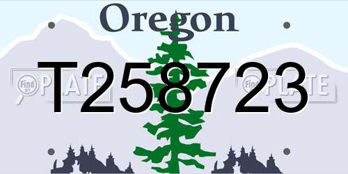 T258723 Oregon License Plate