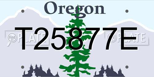 T25877E Oregon License Plate