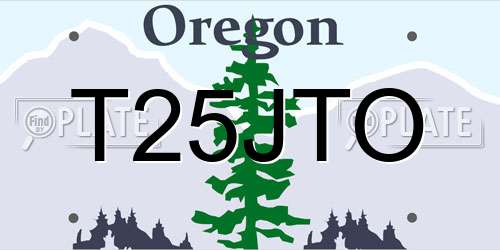 T25JTO Oregon License Plate