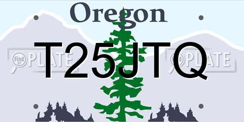 T25JTQ Oregon License Plate