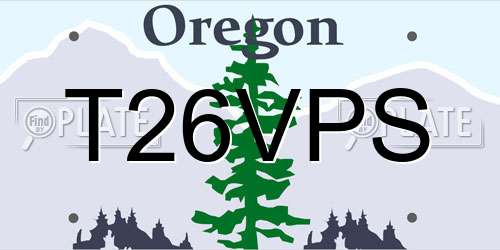 T26VPS Oregon License Plate