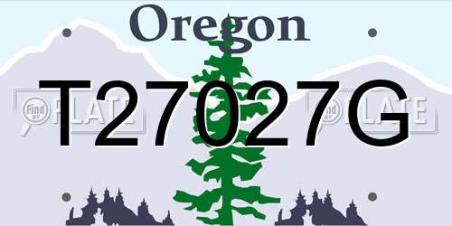 T27027G Oregon License Plate