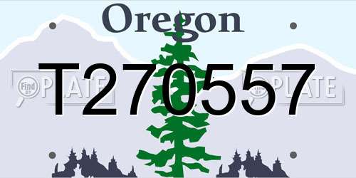 T270557 Oregon License Plate