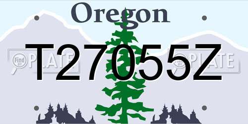 T27055Z Oregon License Plate