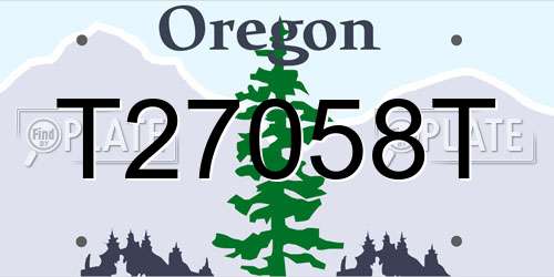T27058T Oregon License Plate