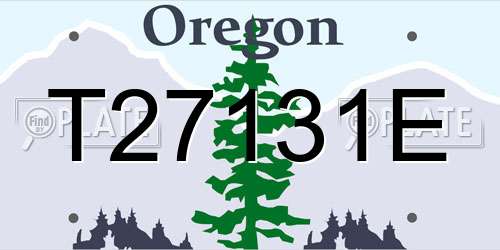 T27131E Oregon License Plate