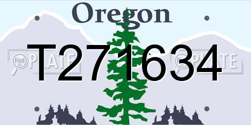 T271634 Oregon License Plate