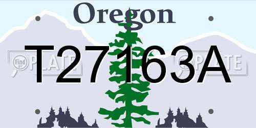 T27163A Oregon License Plate