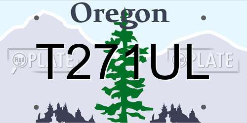 T271UL Oregon License Plate