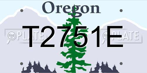 T2751E Oregon License Plate