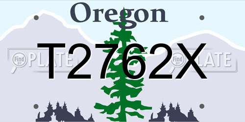 T2762X Oregon License Plate
