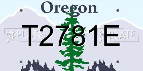 T2781E Oregon License Plate