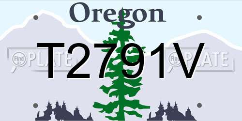 T2791V Oregon License Plate