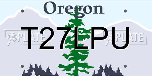 T27LPU Oregon License Plate