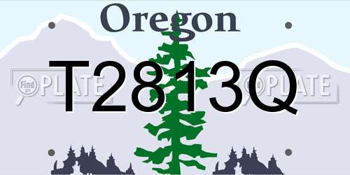 T2813Q Oregon License Plate