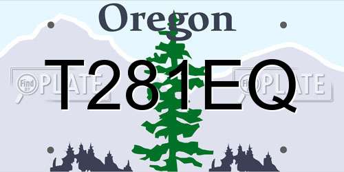 T281EQ Oregon License Plate