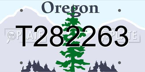 T282263 Oregon License Plate
