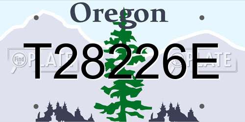 T28226E Oregon License Plate