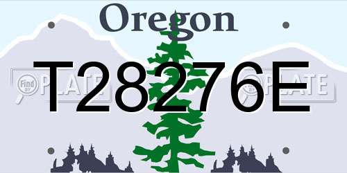 T28276E Oregon License Plate