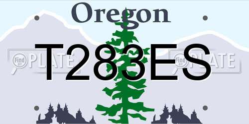 T283ES Oregon License Plate