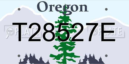 T28527E Oregon License Plate