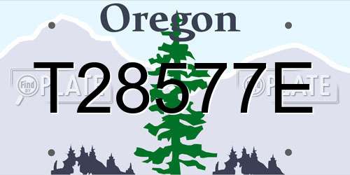 T28577E Oregon License Plate