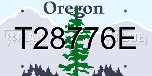 T28776E Oregon License Plate