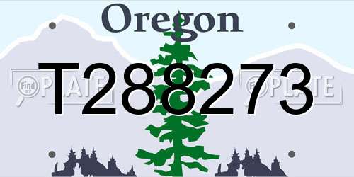 T288273 Oregon License Plate