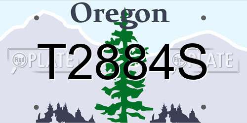 T2884S Oregon License Plate