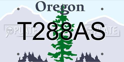 T288AS Oregon License Plate