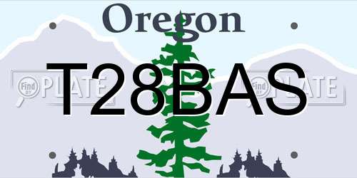 T28BAS Oregon License Plate
