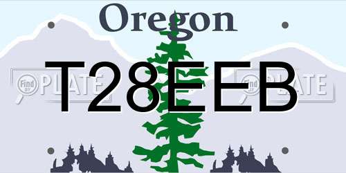 T28EEB Oregon License Plate