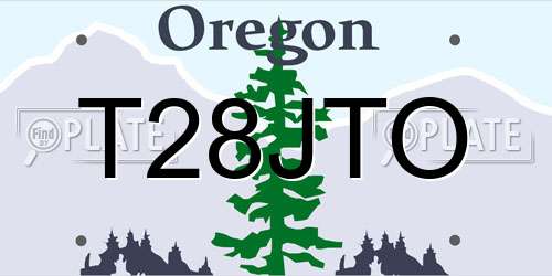 T28JTO Oregon License Plate