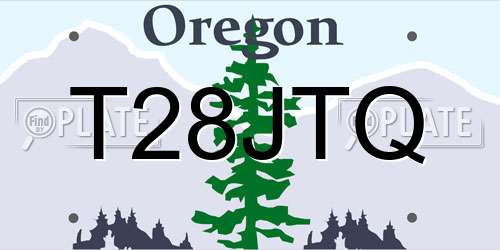 T28JTQ Oregon License Plate