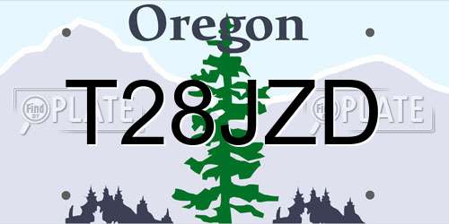 T28JZD Oregon License Plate
