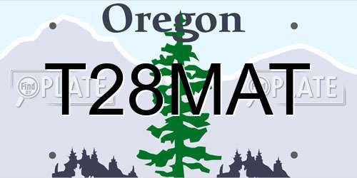 T28MAT Oregon License Plate
