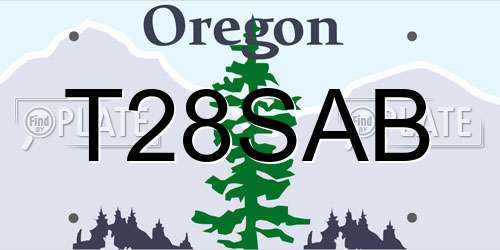 T28SAB Oregon License Plate